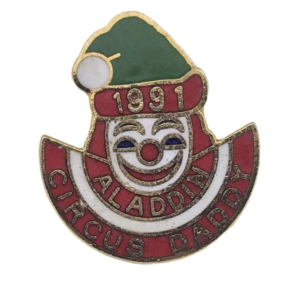 Shriners Circus Daddy 1991 Pin Clown Vintage Gold Tone Enamel Masonic Free Mason